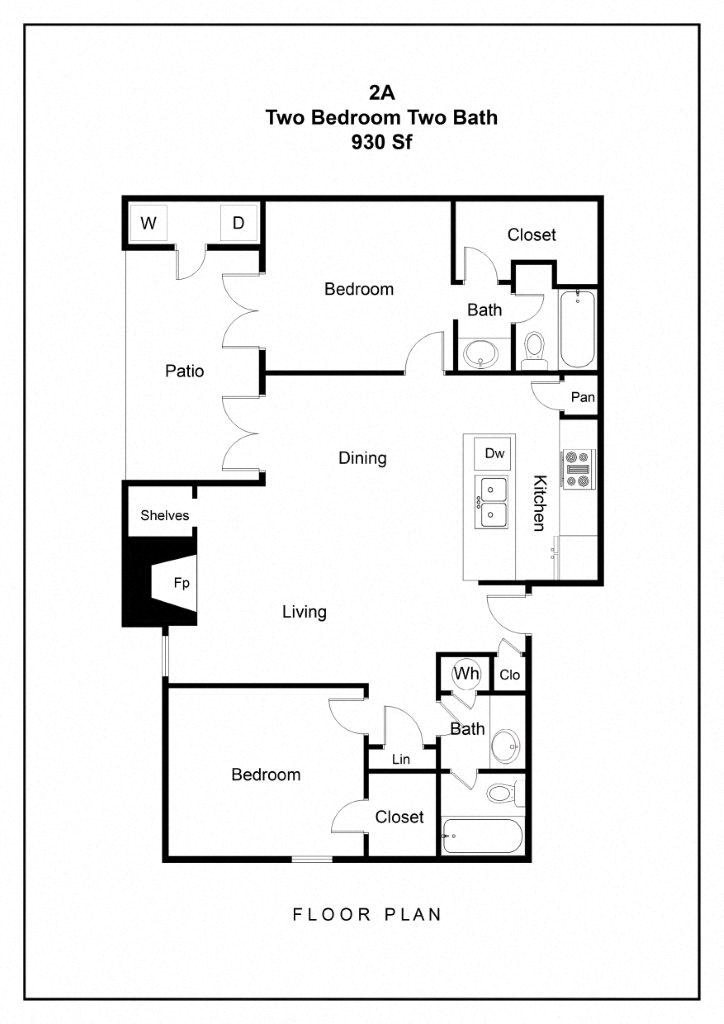 River Walk Apartments 2A Floor Plan River Walk Apartments 2A Floor Plan